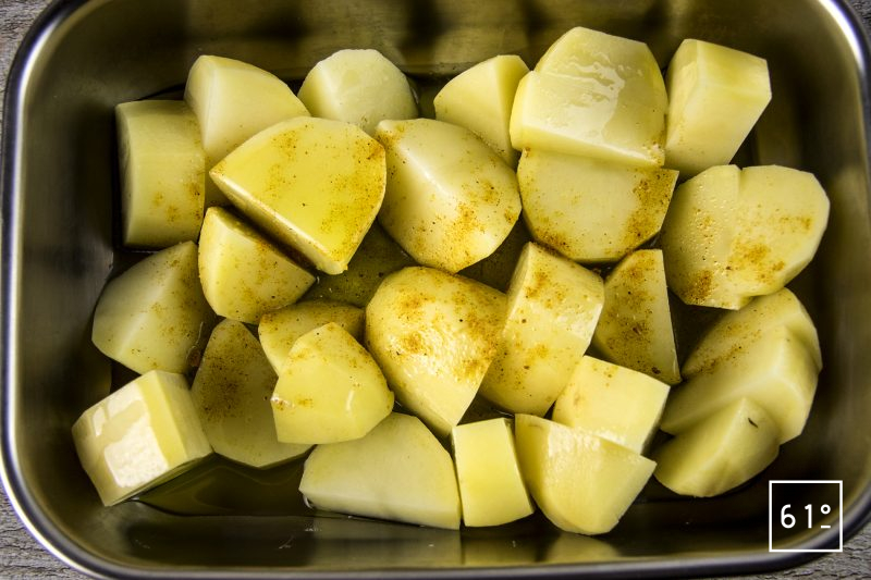 Poularde de Bresse au vin jaune et aux morilles - préparer les pommes de terre