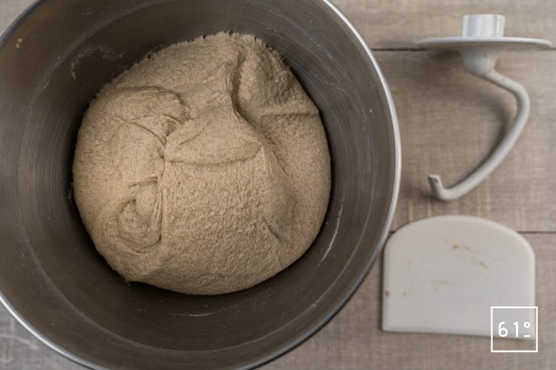 Pain à la farine torréfiée - pétrir la pâte à pain
