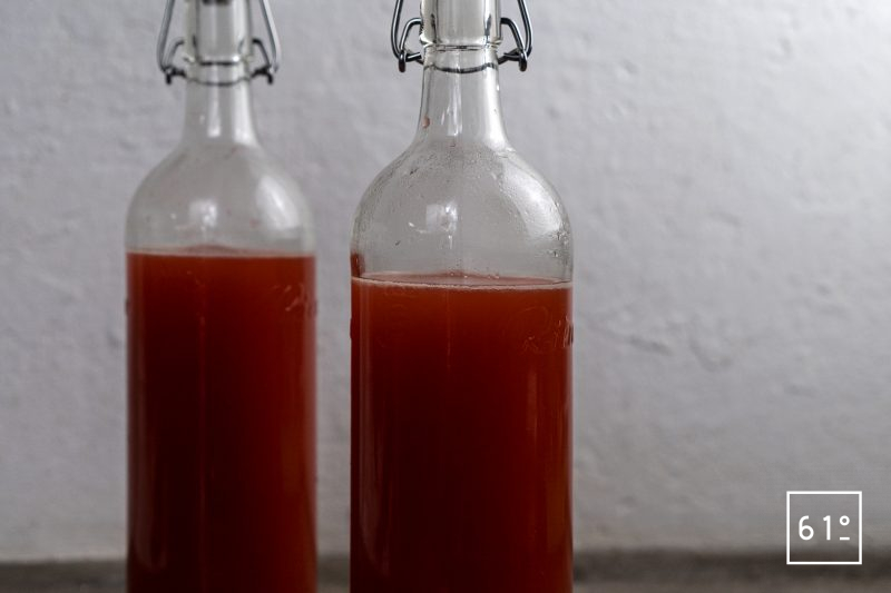 Kéfir de fruit à l'orange sanguine - seconde fermentation carbonatation F2